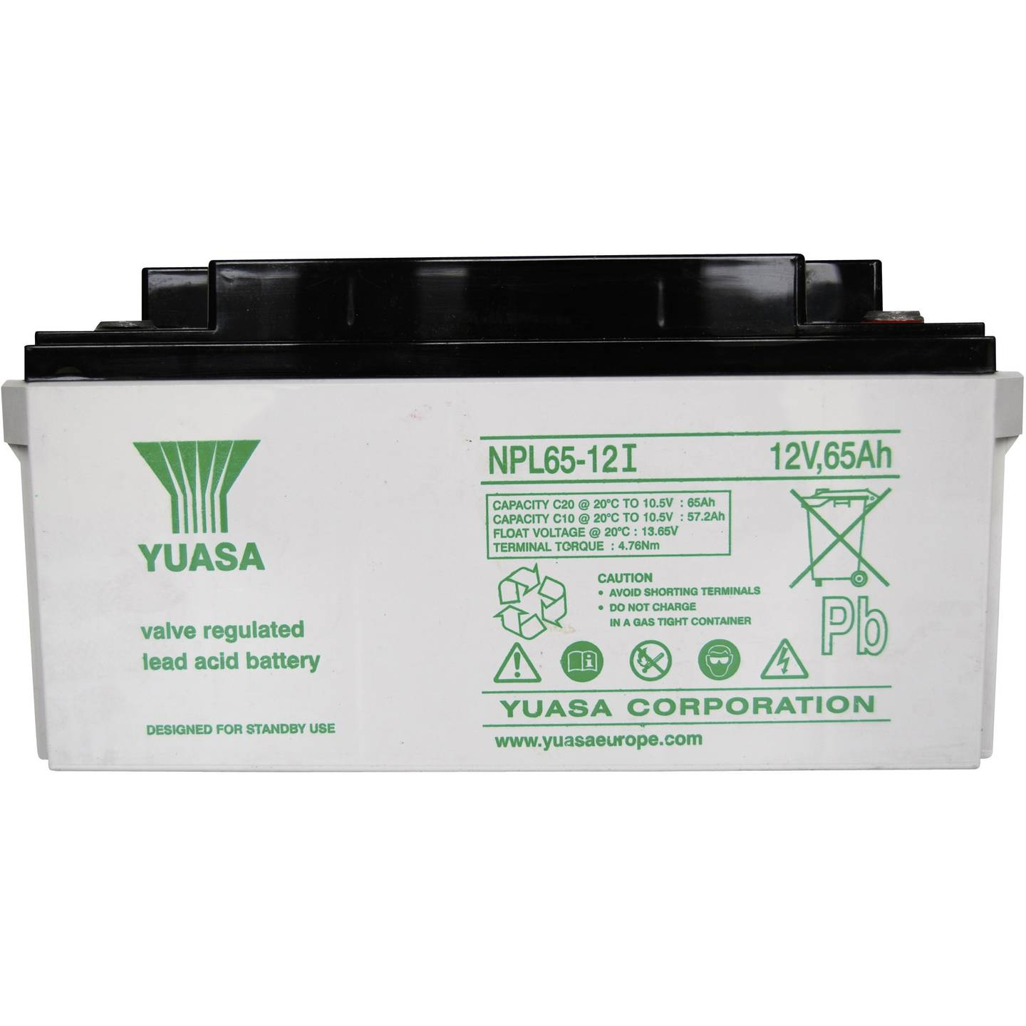 B-Ware Yuasa Bleiakku Speicherbatterie 12 V 65 Ah Agm M6 Schraubanschluss Wartungsfrei