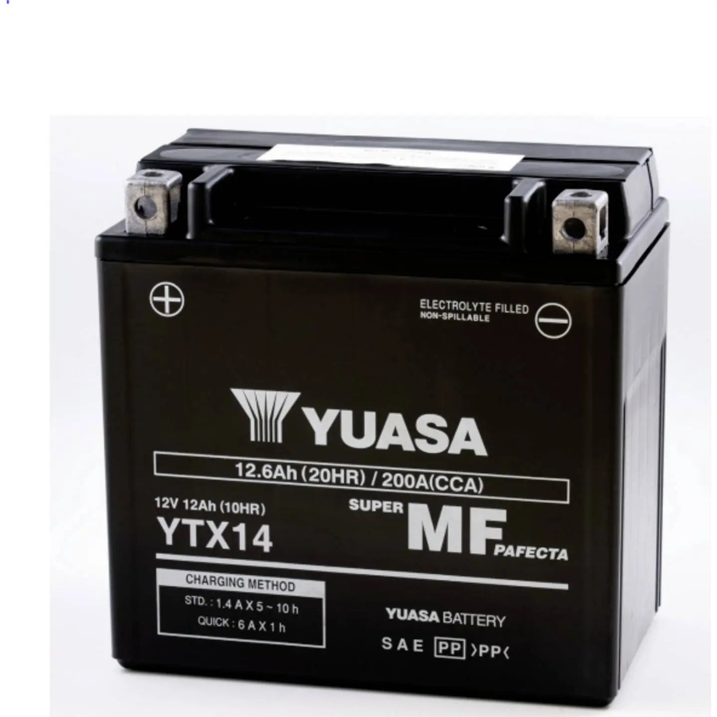 B-Ware Yuasa Motorradbatterie Starterbatterie Blei Säure Wartungsfreie Batterie Ytx14