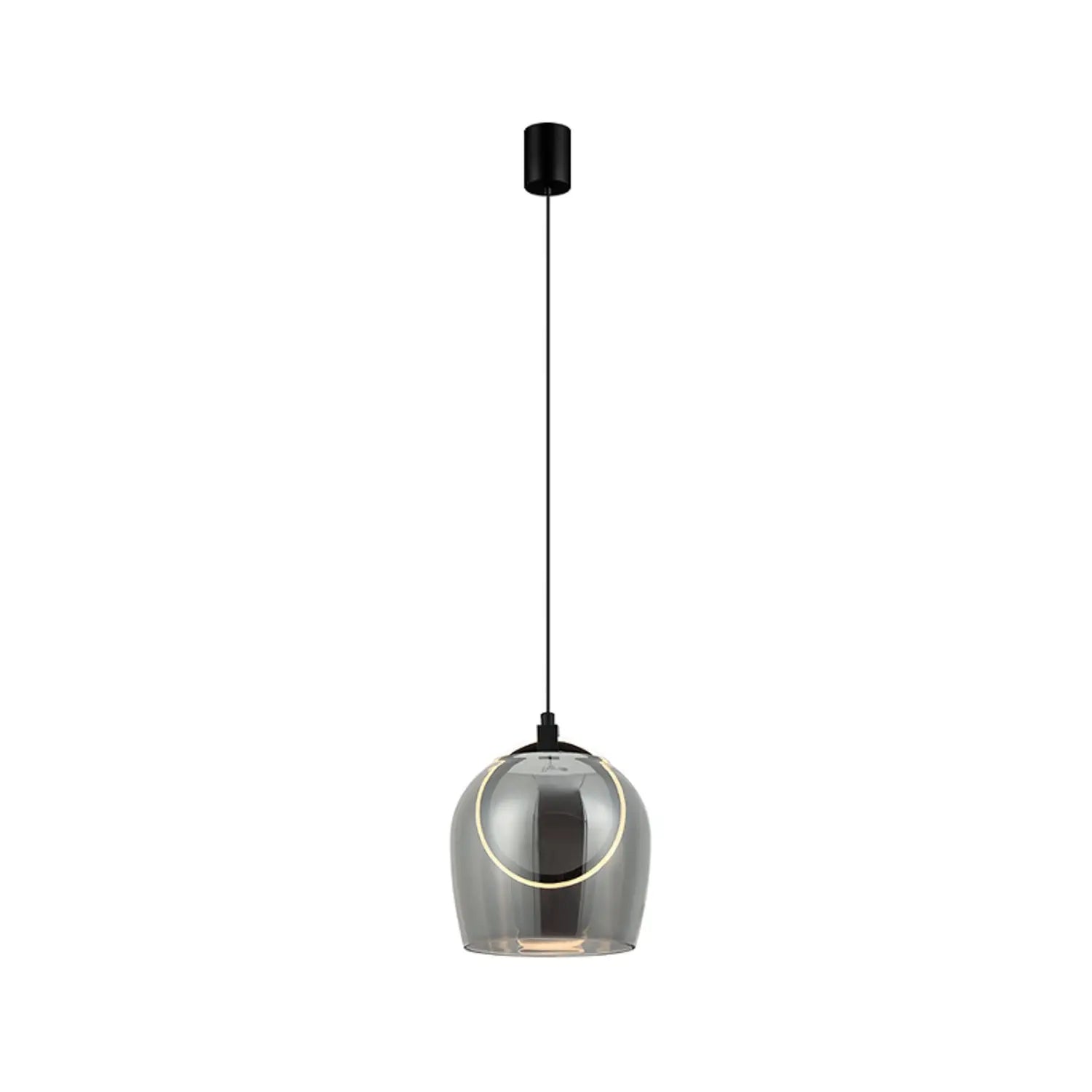 B-Ware Zambelis Hängeleuchte Pendelleuchte Led Glas Rauchgrau 1 Flammig 23078 20 Cm