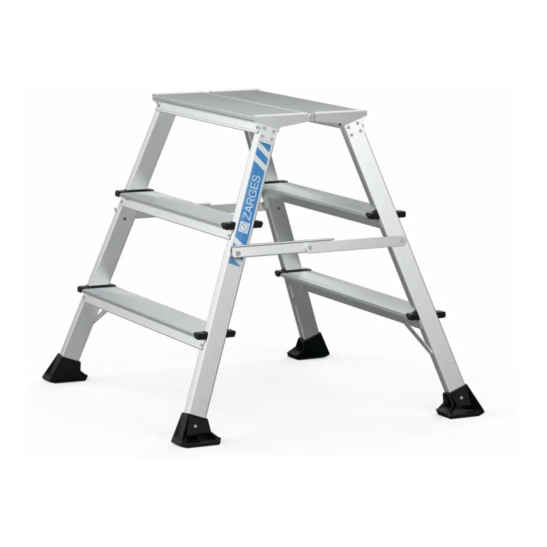 B-Ware Zarges Podest Arbeitspodest Tritt X Lstep P Plattform Breit 2 X 3 Stufen 0,74 M
