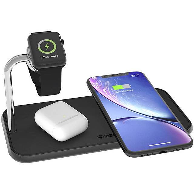 B-Ware Zens Induktions Ladegerät 2000 M A Dual Qi Apple Watch Zedc05 B Schwarz
